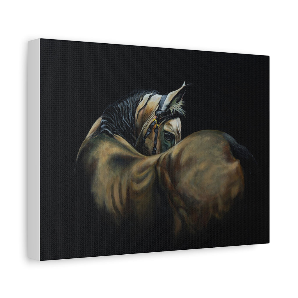 "Soul in the Eye" Horse Portrait Canvas Print — Matte Stretched Wall Art (1.25")