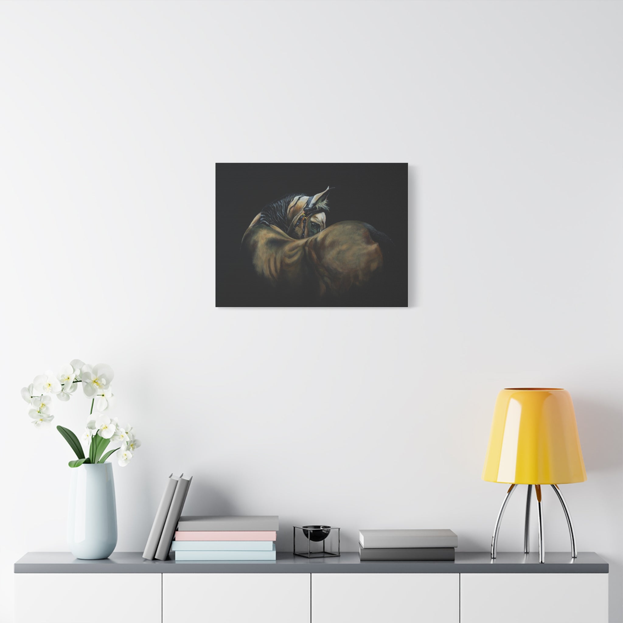 "Soul in the Eye" Horse Portrait Canvas Print — Matte Stretched Wall Art (1.25")