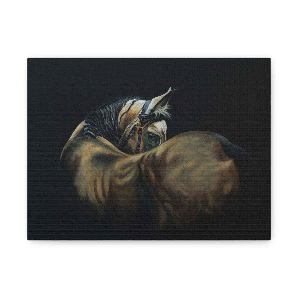 "Soul in the Eye" Horse Portrait Canvas Print — Matte Stretched Wall Art (1.25")