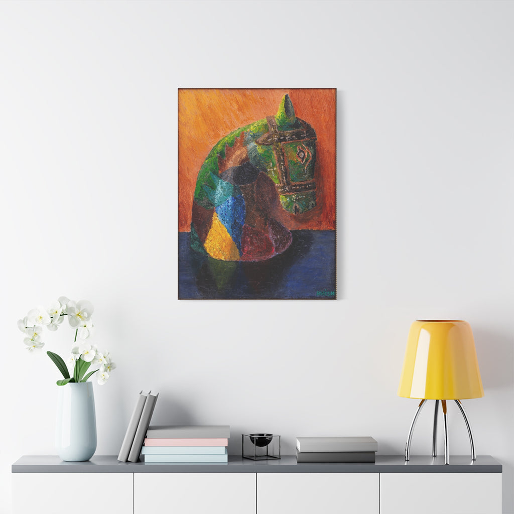 Abstract Colorful Horse Canvas Print — Matte Stretched Wall Art