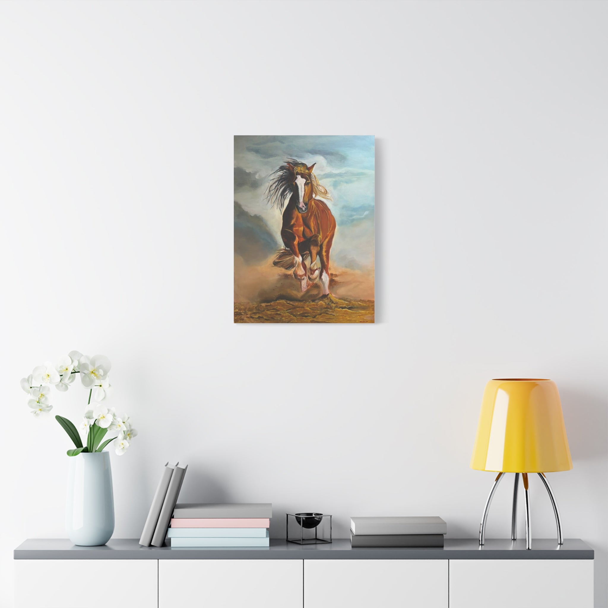 Running Horse Matte Canvas Wall Art — Stretched 1.25"
