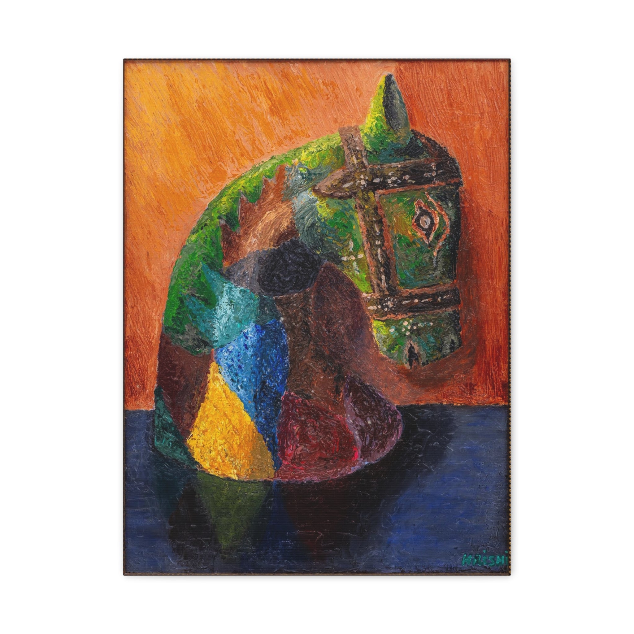Abstract Colorful Horse Canvas Print — Matte Stretched Wall Art