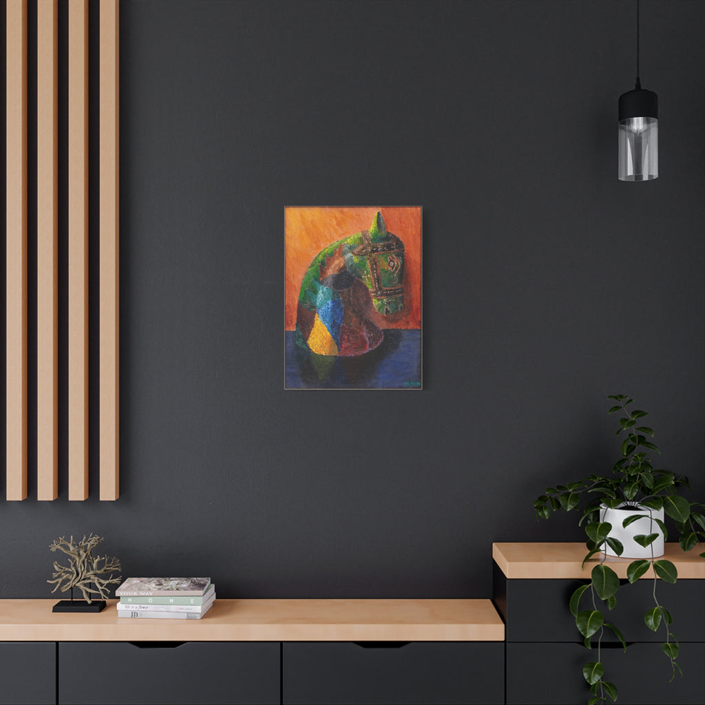 Abstract Colorful Horse Canvas Print — Matte Stretched Wall Art