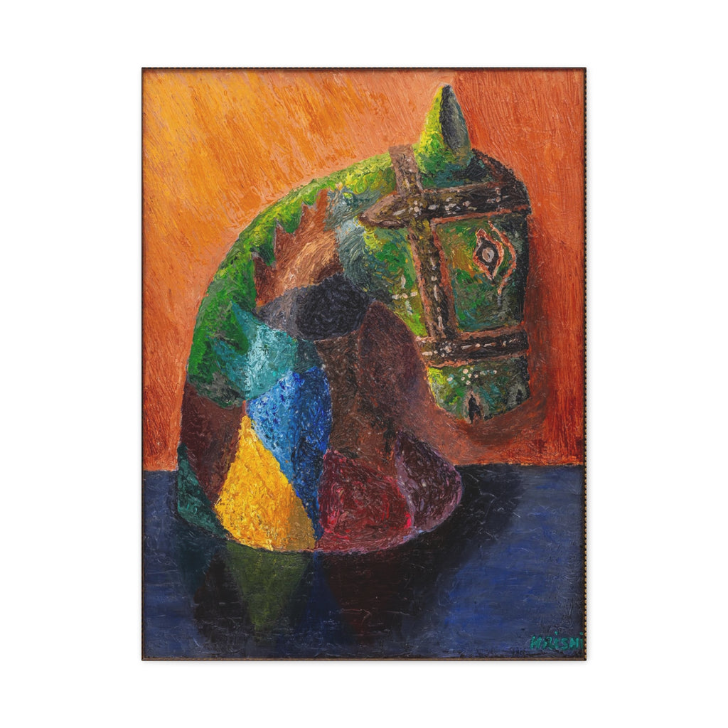 Abstract Colorful Horse Canvas Print — Matte Stretched Wall Art
