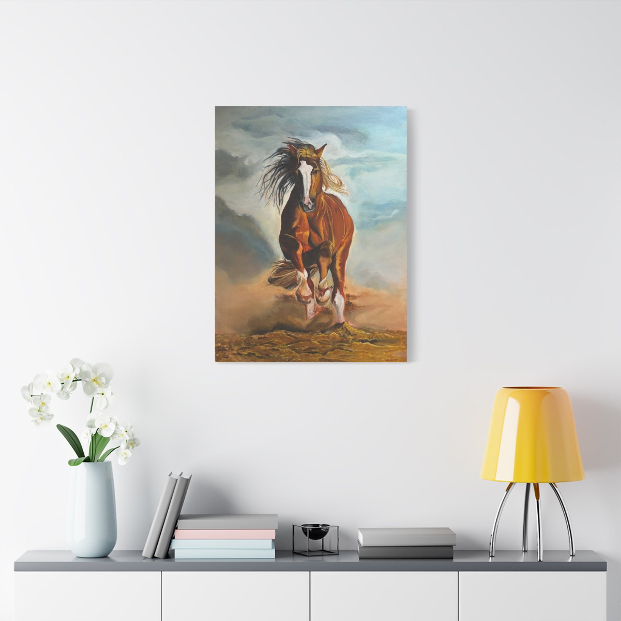 Running Horse Matte Canvas Wall Art — Stretched 1.25"