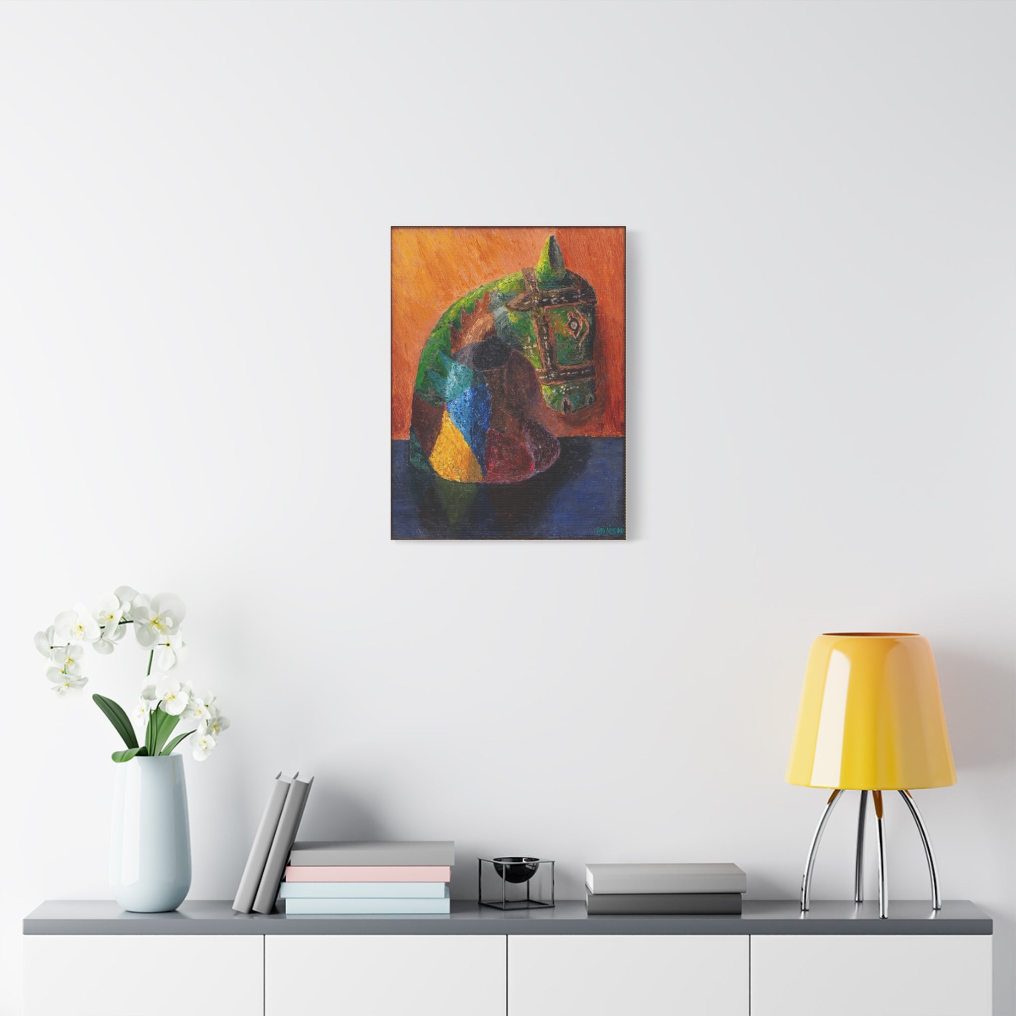 Abstract Colorful Horse Canvas Print — Matte Stretched Wall Art