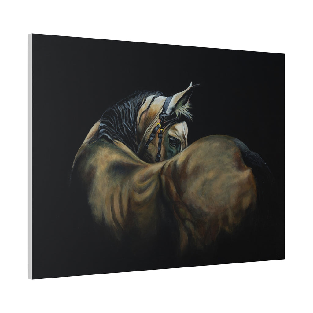 "Soul in the Eye" Horse Portrait Canvas Print — Matte Stretched Wall Art (1.25")