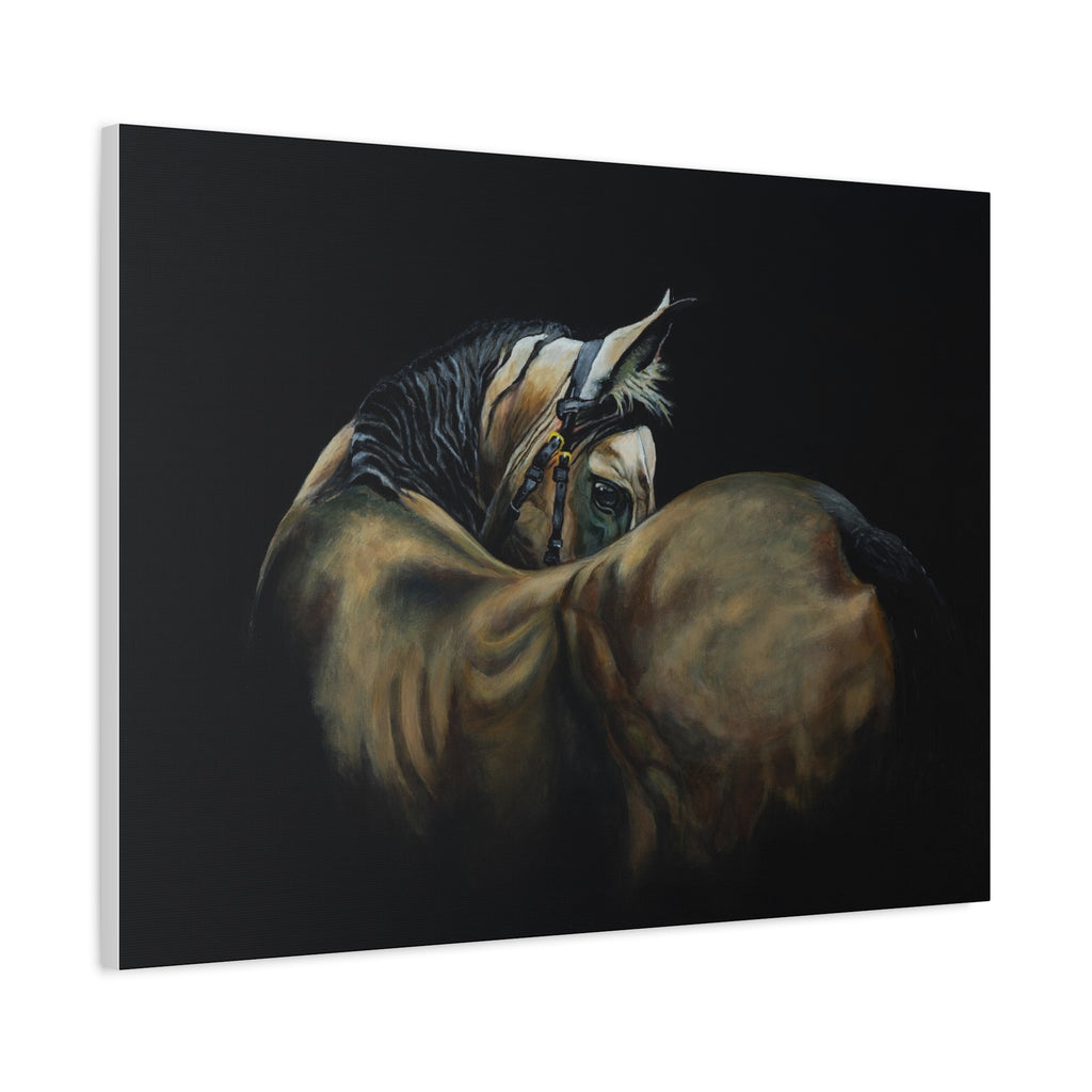 "Soul in the Eye" Horse Portrait Canvas Print — Matte Stretched Wall Art (1.25")