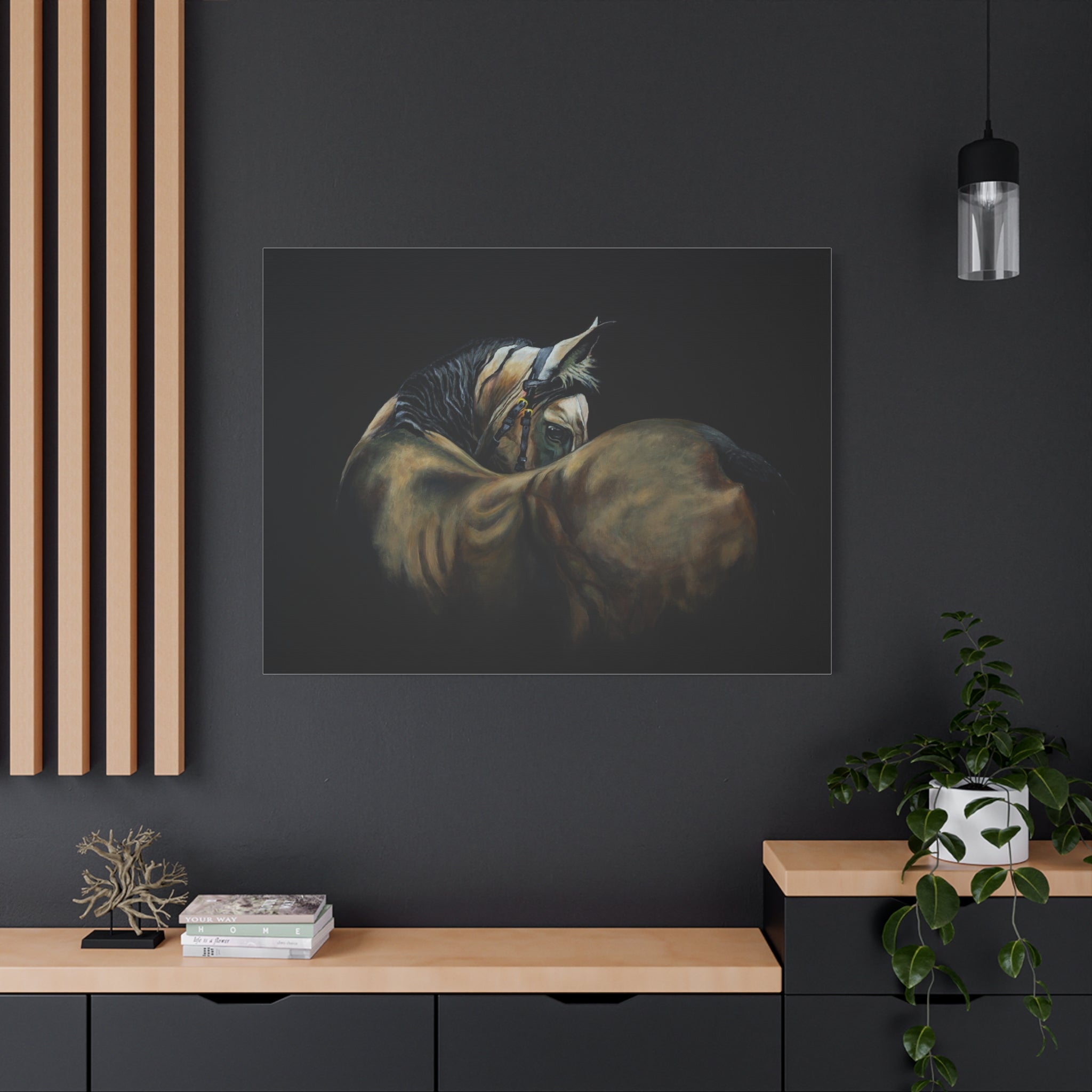 "Soul in the Eye" Horse Portrait Canvas Print — Matte Stretched Wall Art (1.25")